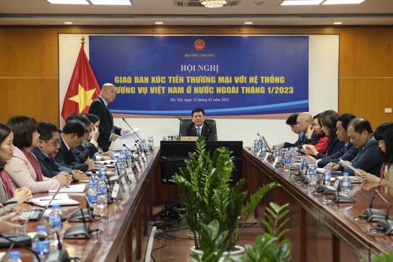 Hội nghị giao ban XTTM với Thương vụ Việt Nam ở nước ngoài tháng 1/2023